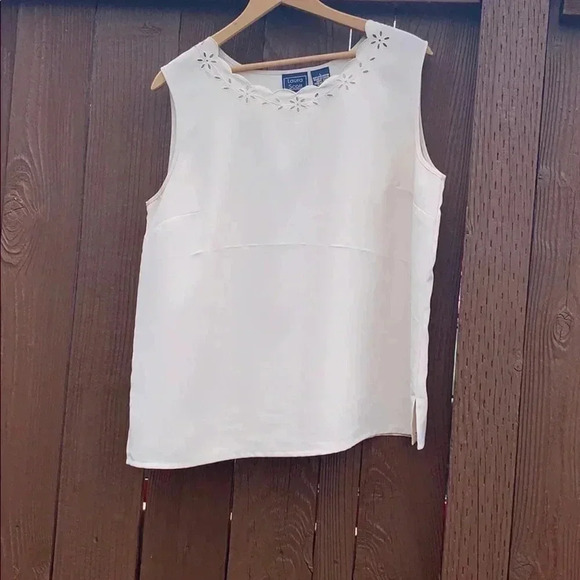 Laura Scott Tops - Laura Scott Tan Ladies Wide Strap Tank Top size L